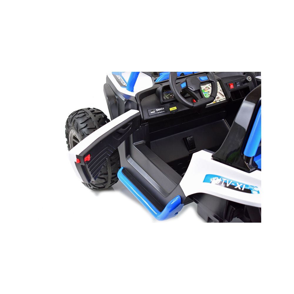 MEGA BUGGY VEOTOR 24 V, 400 W MEGA GALIOS, NUOTOLINIO VALDYMO PULTAS, MINKŠTA SĖDYNĖ, MINKŠTI RATAI /DLS-1