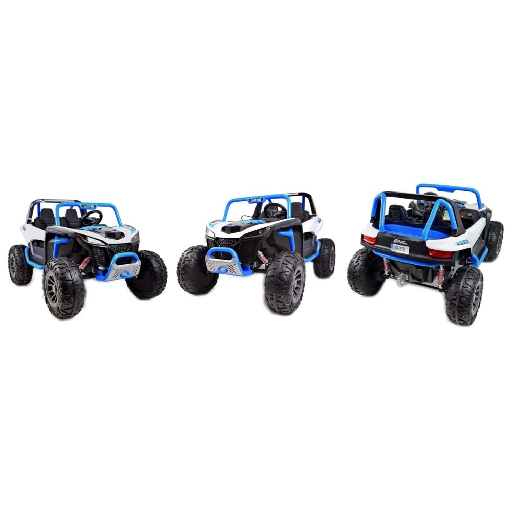 MEGA BUGGY VEOTOR 24 V, 400 W MEGA GALIOS, NUOTOLINIO VALDYMO PULTAS, MINKŠTA SĖDYNĖ, MINKŠTI RATAI /DLS-1