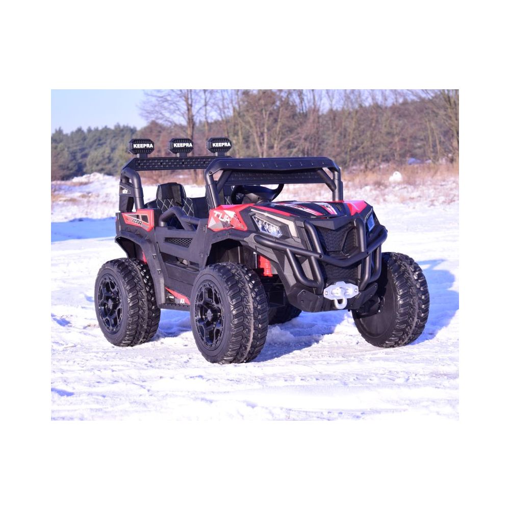 MEGA BUGGY RZR TURBO 12 V,4X4 180 W MEGA MOC, PILOT, MIĘKKIE SIEDZENIE, MIĘKKIE KOŁA, FUNKCJA BUJANIA, KLUCZYK /HC301