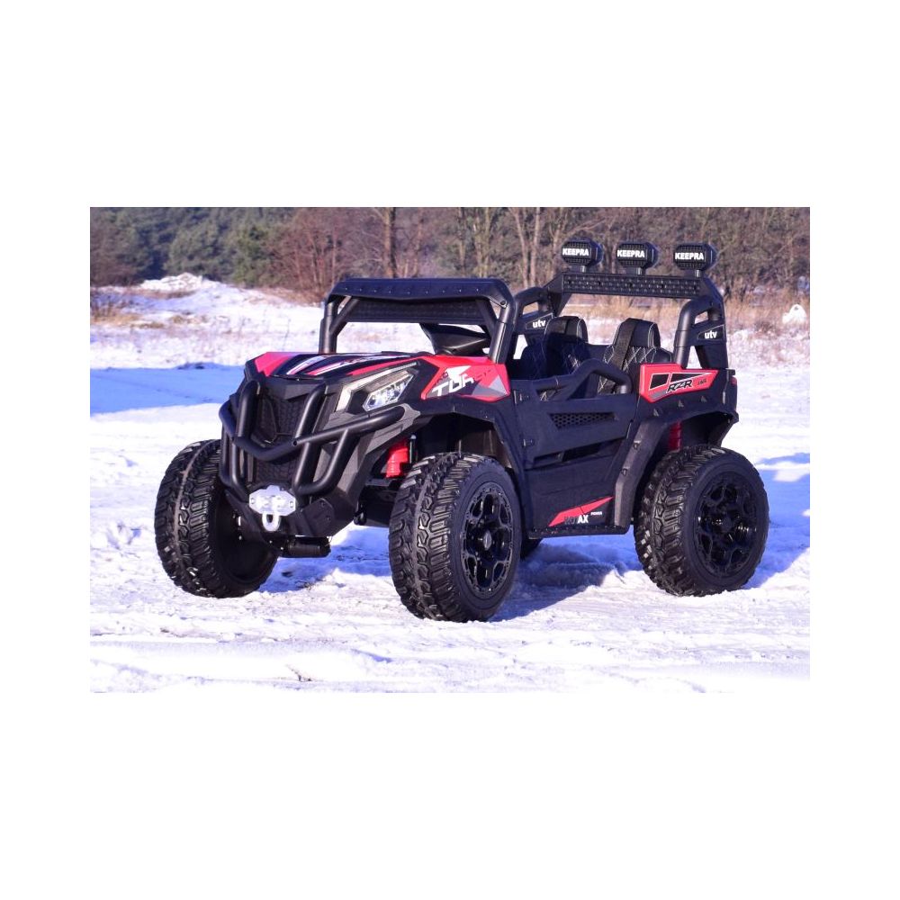 MEGA BUGGY RZR TURBO 12 V,4X4 180 W MEGA MOC, PILOT, MIĘKKIE SIEDZENIE, MIĘKKIE KOŁA, FUNKCJA BUJANIA, KLUCZYK /HC301
