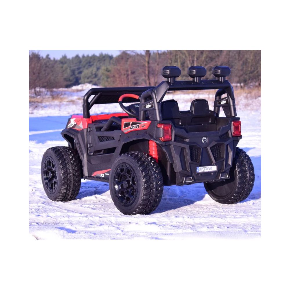 MEGA BUGGY RZR TURBO 12 V, 4x4, 180 W, didžiulė galia, nuotolinio valdymo pultas, minkšta sėdynė, minkšti ratai, supimosi funkci