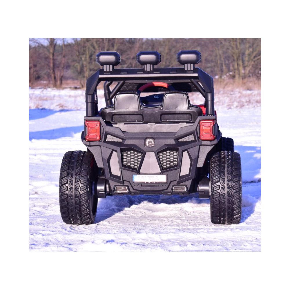 MEGA BUGGY RZR TURBO 12 V,4X4 180 W MEGA MOC, PILOT, MIĘKKIE SIEDZENIE, MIĘKKIE KOŁA, FUNKCJA BUJANIA, KLUCZYK /HC301
