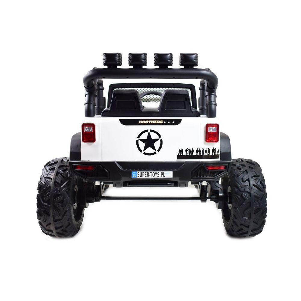 „BROTHERS“ AKUMULIATORINIS DŽIPAS, VAIRO STIPRINTUVAS, MINKŠTI RATAI, MINKŠTA SĖDYNĖ, 24 V – 400 W / JEEP-JC-666