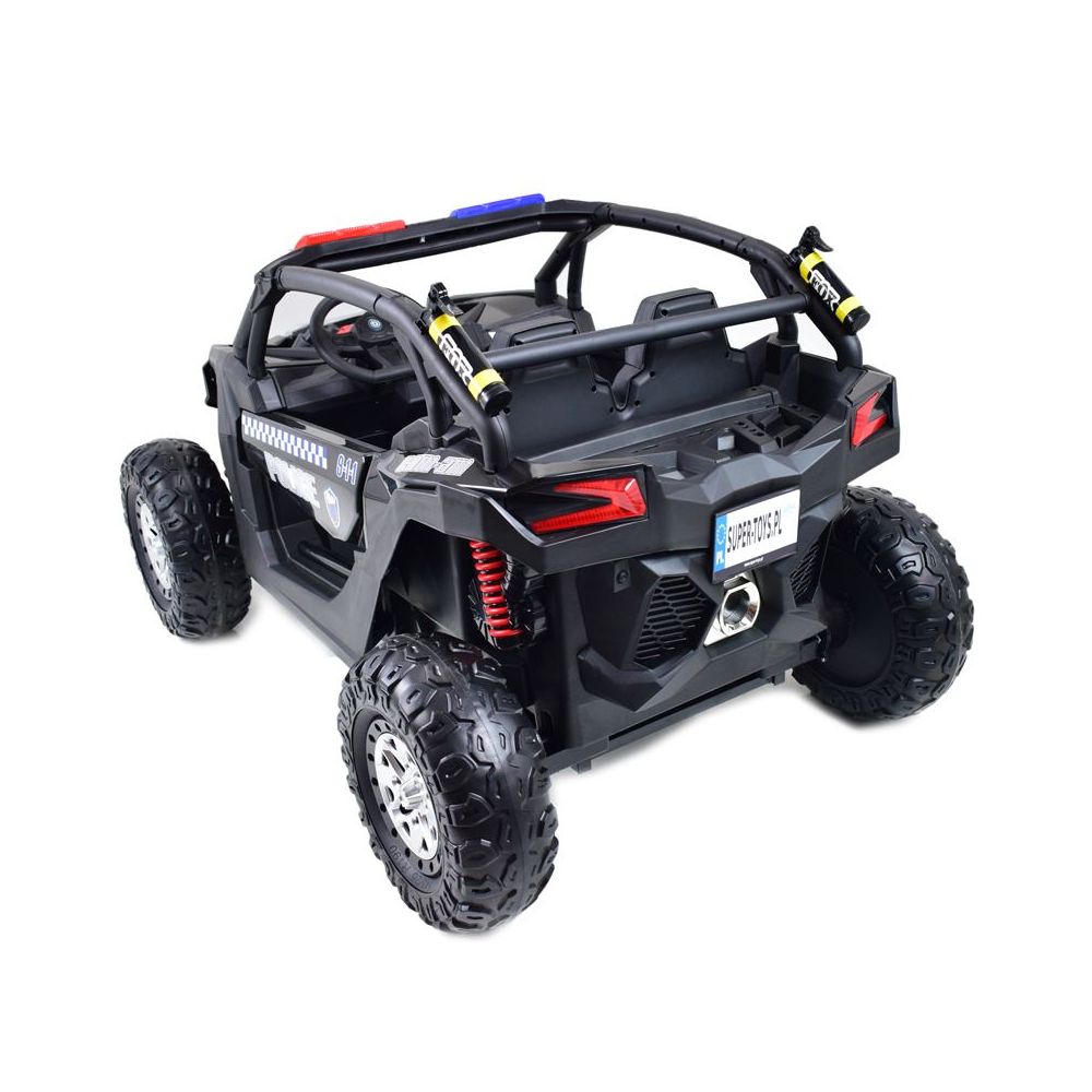 MEGA BUGGY UTV POLICJA TURBO R FOX DLA 2 DZIECI 4X200 W, 24V, SUPER MOC, WSPOMAGANIE/XB2118