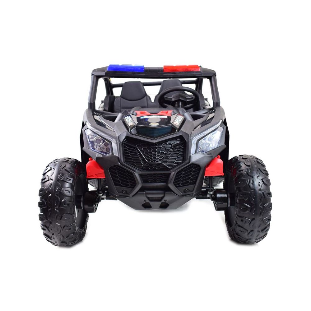 MEGA BUGGY UTV POLICJA TURBO R FOX DLA 2 DZIECI 4X200 W, 24V, SUPER MOC, WSPOMAGANIE/XB2118