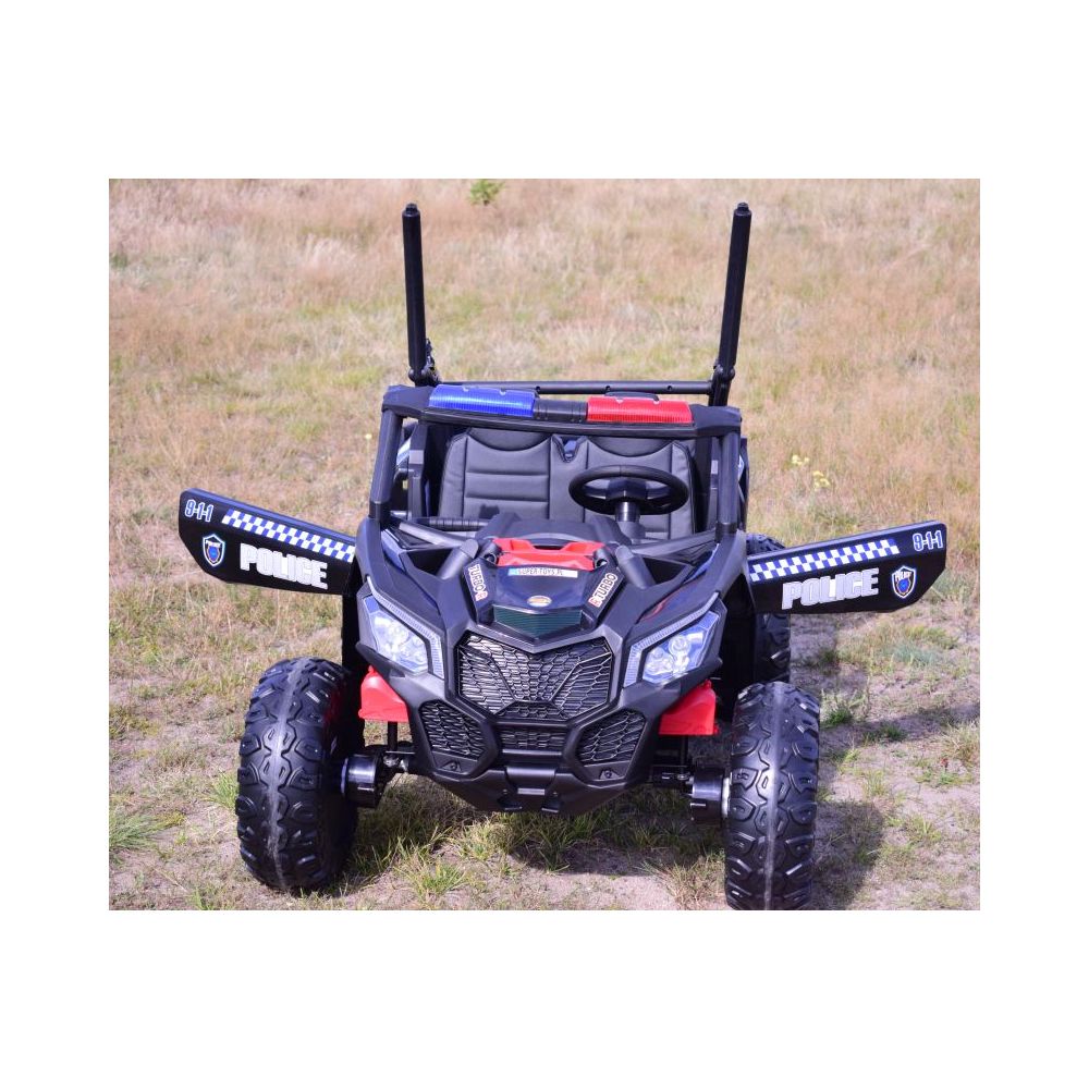 MEGA BUGGY UTV POLICIJA TURBO R FOX 2 VAIKAMS, 4×200 W, 24 V, SUPER GALIOS, HIDRAULINIS STŪMIMAS / XB2118