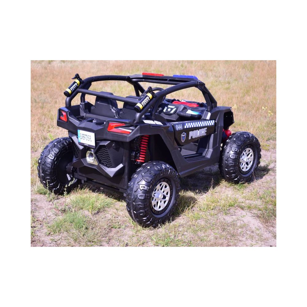 MEGA BUGGY UTV POLICJA TURBO R FOX DLA 2 DZIECI 4X200 W, 24V, SUPER MOC, WSPOMAGANIE/XB2118