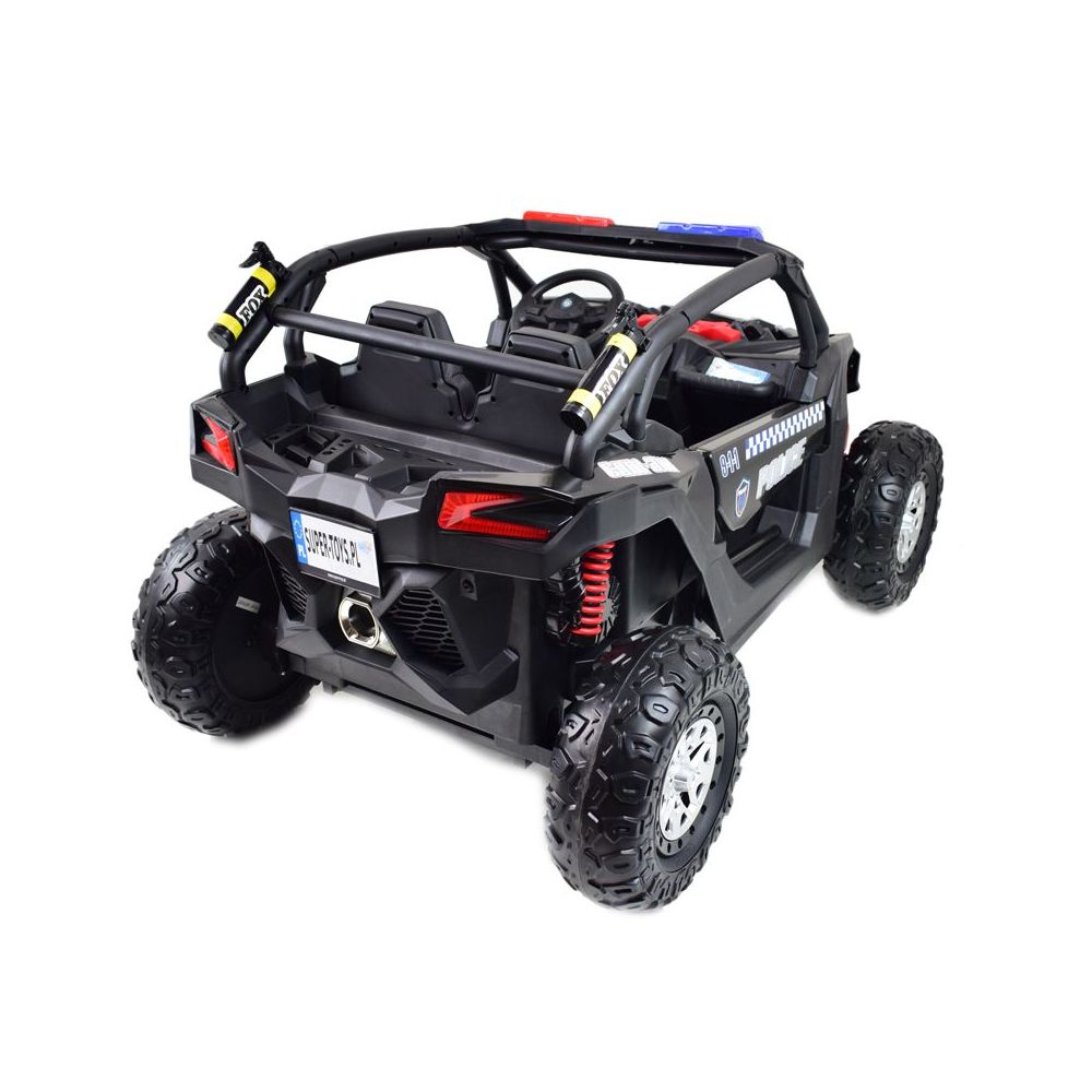 MEGA BUGGY UTV POLICJA TURBO R FOX DLA 2 DZIECI 4X200 W, 24V, SUPER MOC, WSPOMAGANIE/XB2118