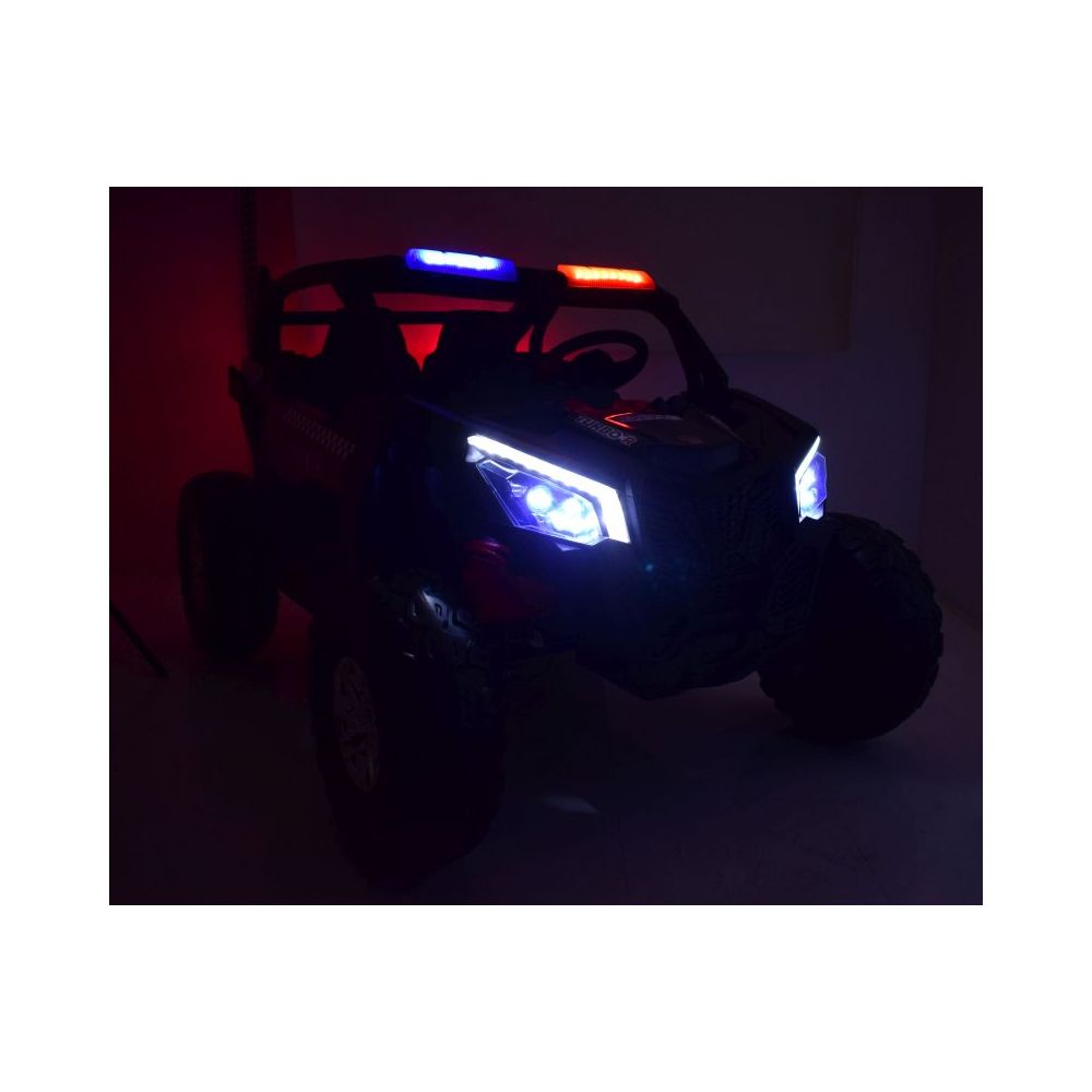 MEGA BUGGY UTV POLICJA TURBO R FOX DLA 2 DZIECI 4X200 W, 24V, SUPER MOC, WSPOMAGANIE/XB2118