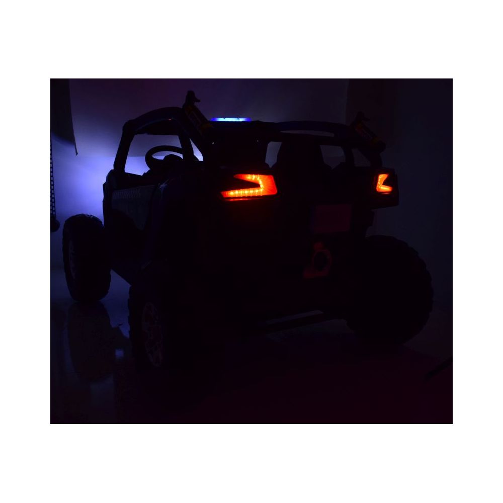 MEGA BUGGY UTV POLICJA TURBO R FOX DLA 2 DZIECI 4X200 W, 24V, SUPER MOC, WSPOMAGANIE/XB2118