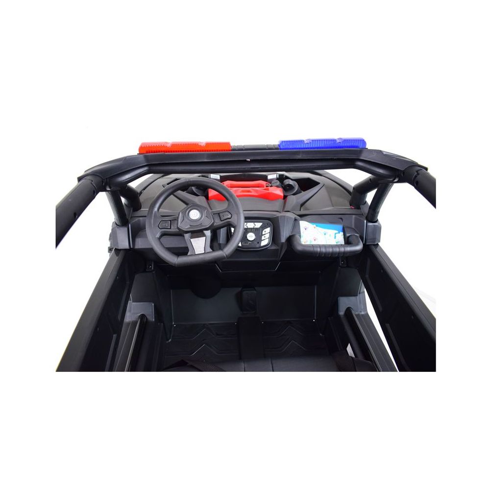 MEGA BUGGY UTV POLICJA TURBO R FOX DLA 2 DZIECI 4X200 W, 24V, SUPER MOC, WSPOMAGANIE/XB2118