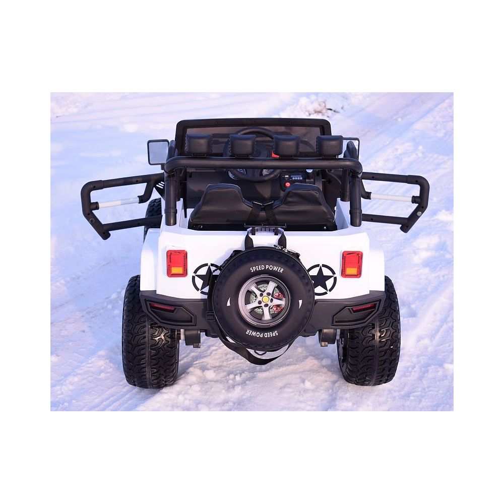 MEGA JEEP 4X4 Z REDUKTOREM NAPĘDU EXCLUSIVE 24 V, 480 WAT, WOLNY START,MIĘKKIE KOŁA /WXE1688-24V
