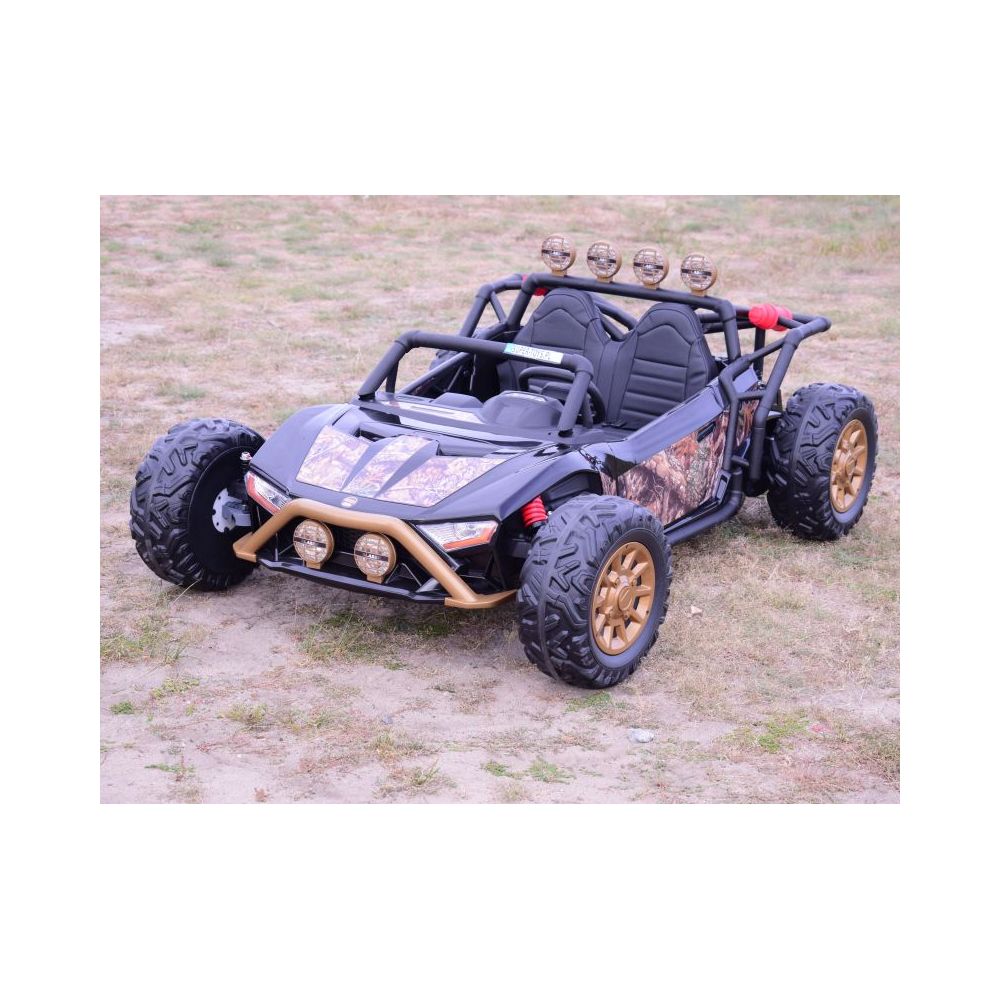 MEGA BUGGY BEAST DLA 2 DZIECI, 400 WAT, 24V, MIĘKKIE SIEDZENIE, MIĘKKIE KOŁA, WALIZKA NA AKUMULATOR,/JS3168