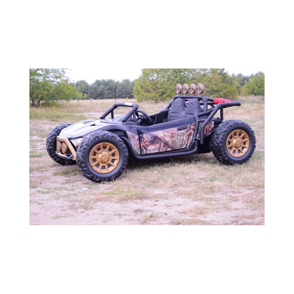 MEGA BUGGY BEAST DLA 2 DZIECI, 400 WAT, 24V, MIĘKKIE SIEDZENIE, MIĘKKIE KOŁA, WALIZKA NA AKUMULATOR,/JS3168