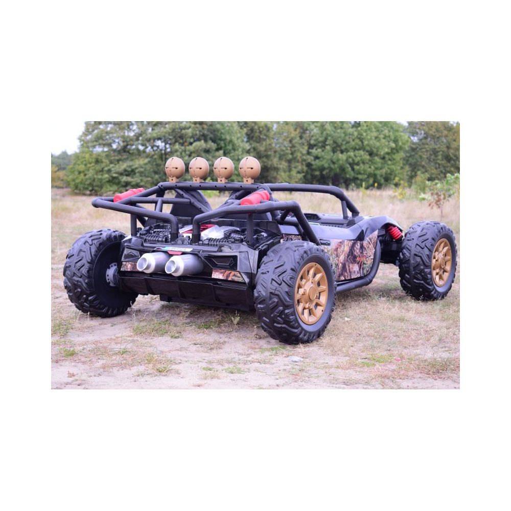 MEGA BUGGY BEAST DLA 2 DZIECI, 400 WAT, 24V, MIĘKKIE SIEDZENIE, MIĘKKIE KOŁA, WALIZKA NA AKUMULATOR,/JS3168