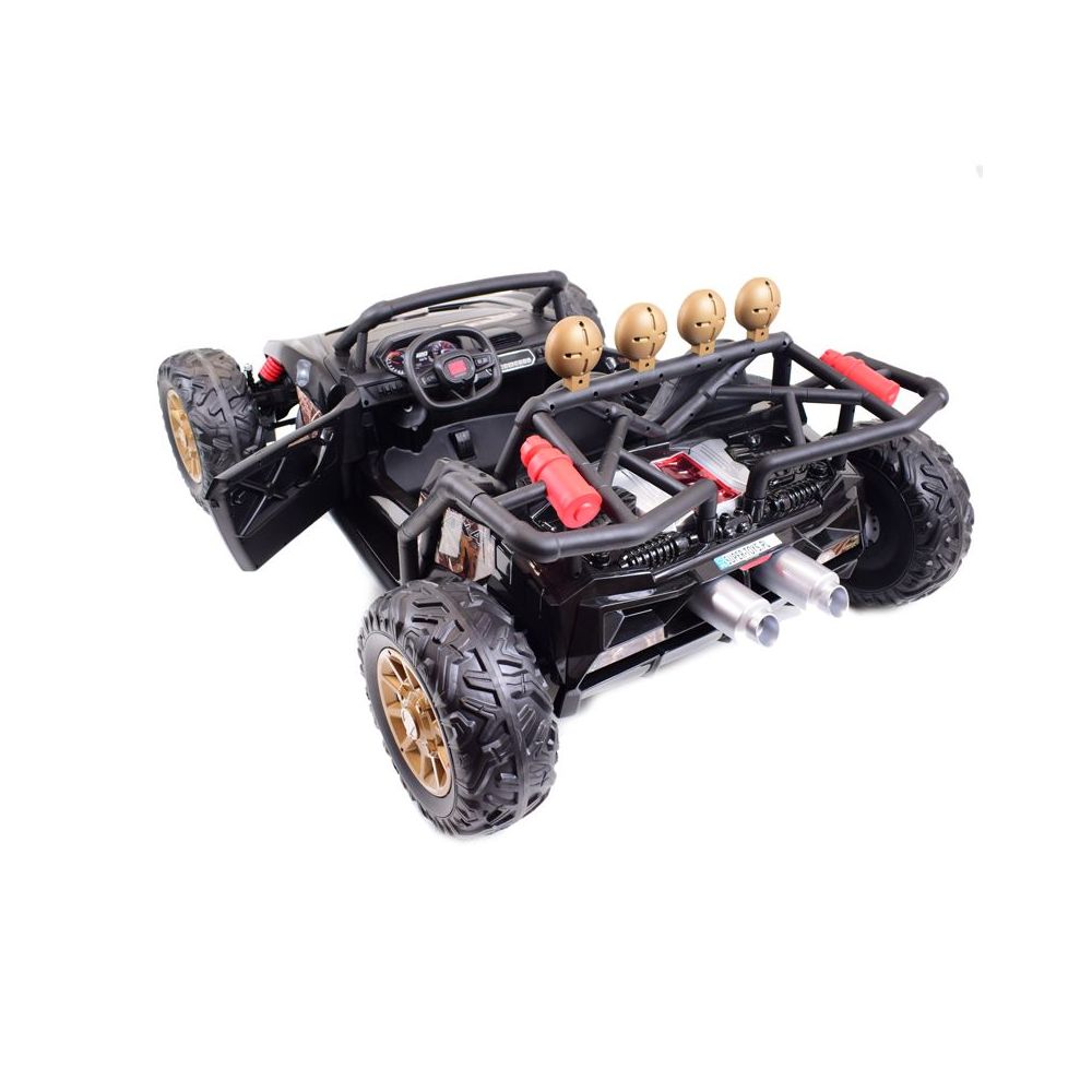 MEGA BUGGY BEAST DLA 2 DZIECI, 400 WAT, 24V, MIĘKKIE SIEDZENIE, MIĘKKIE KOŁA, WALIZKA NA AKUMULATOR,/JS3168