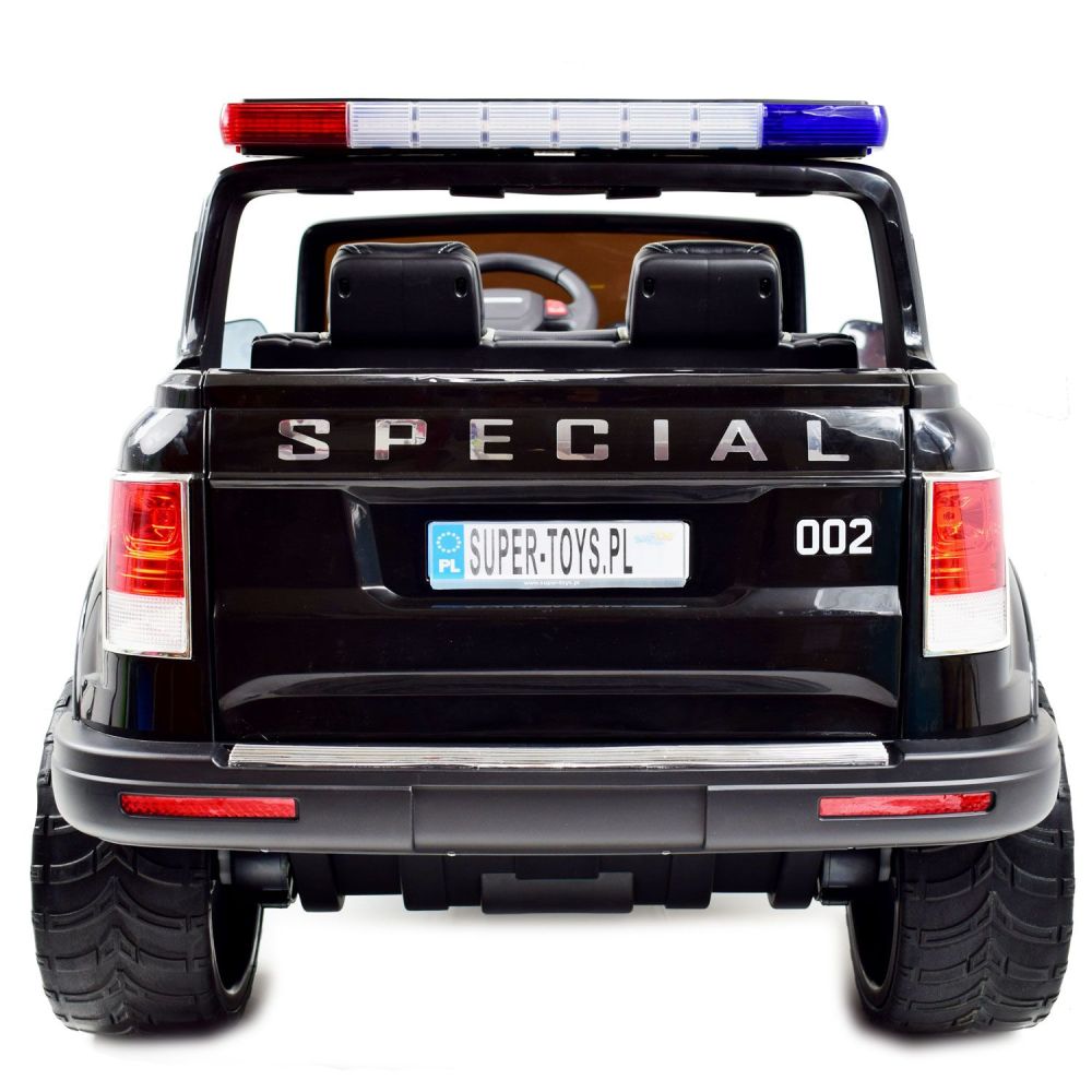 „JEEP POLICJA“ 4X4 SU AMORTIZATORIAIS, NUOTOLINIO VALDYMO PULTU, REDUKTORIU / XMX-601-1
