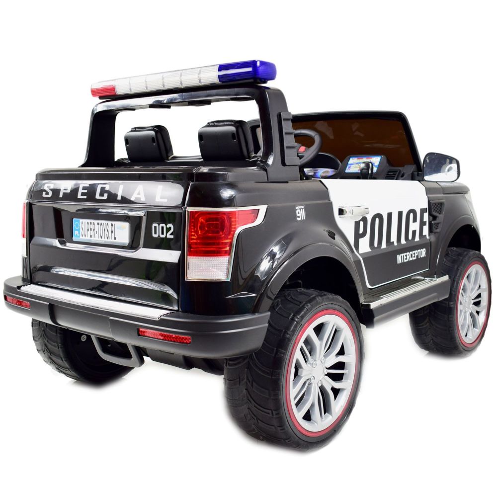 „JEEP POLICJA“ 4X4 SU AMORTIZATORIAIS, NUOTOLINIO VALDYMO PULTU, REDUKTORIU / XMX-601-1