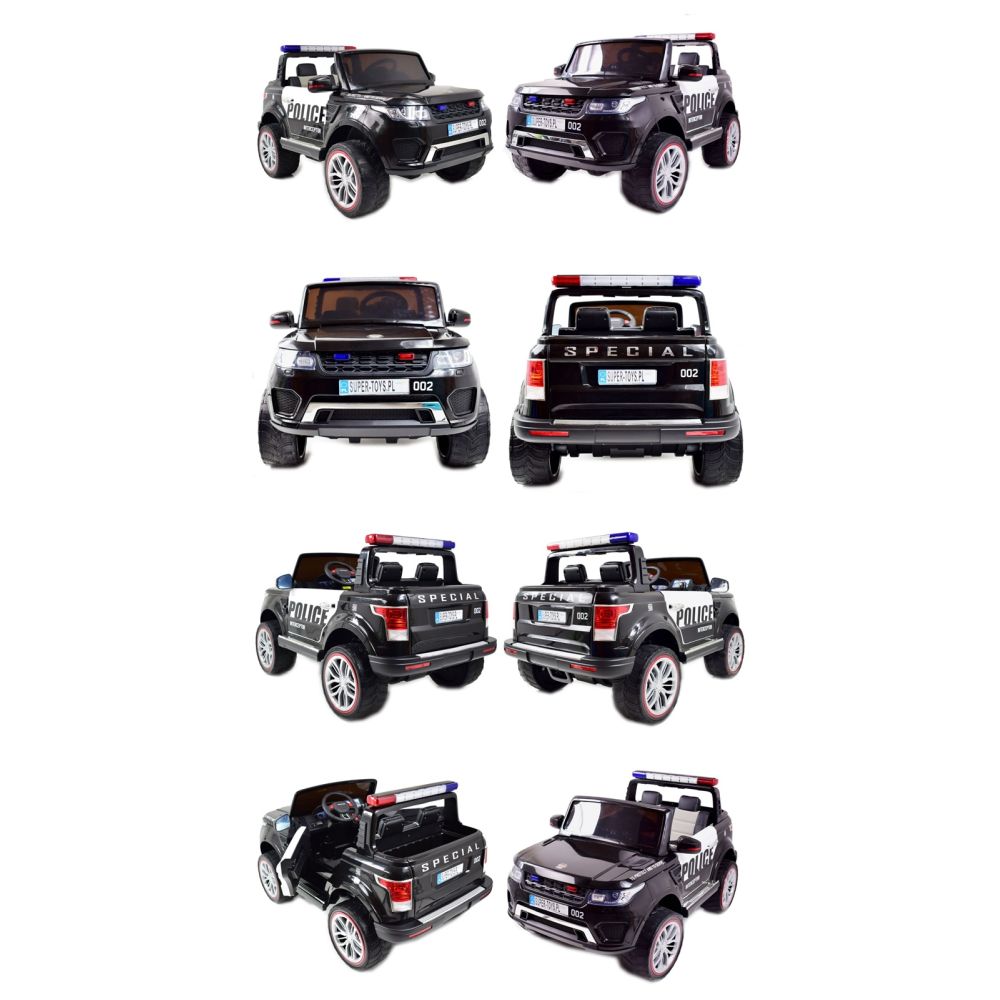 „JEEP POLICJA“ 4X4 SU AMORTIZATORIAIS, NUOTOLINIO VALDYMO PULTU, REDUKTORIU / XMX-601-1