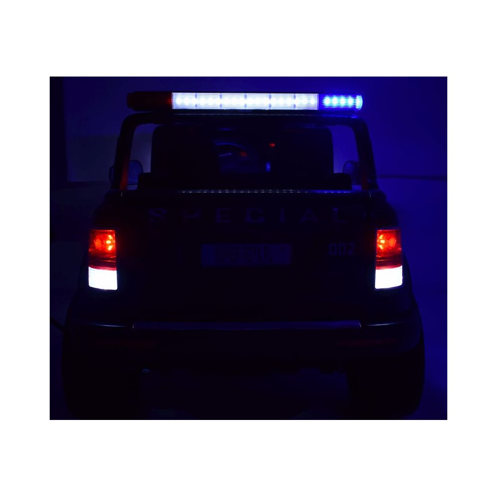 „JEEP POLICJA“ 4X4 SU AMORTIZATORIAIS, NUOTOLINIO VALDYMO PULTU, REDUKTORIU / XMX-601-1