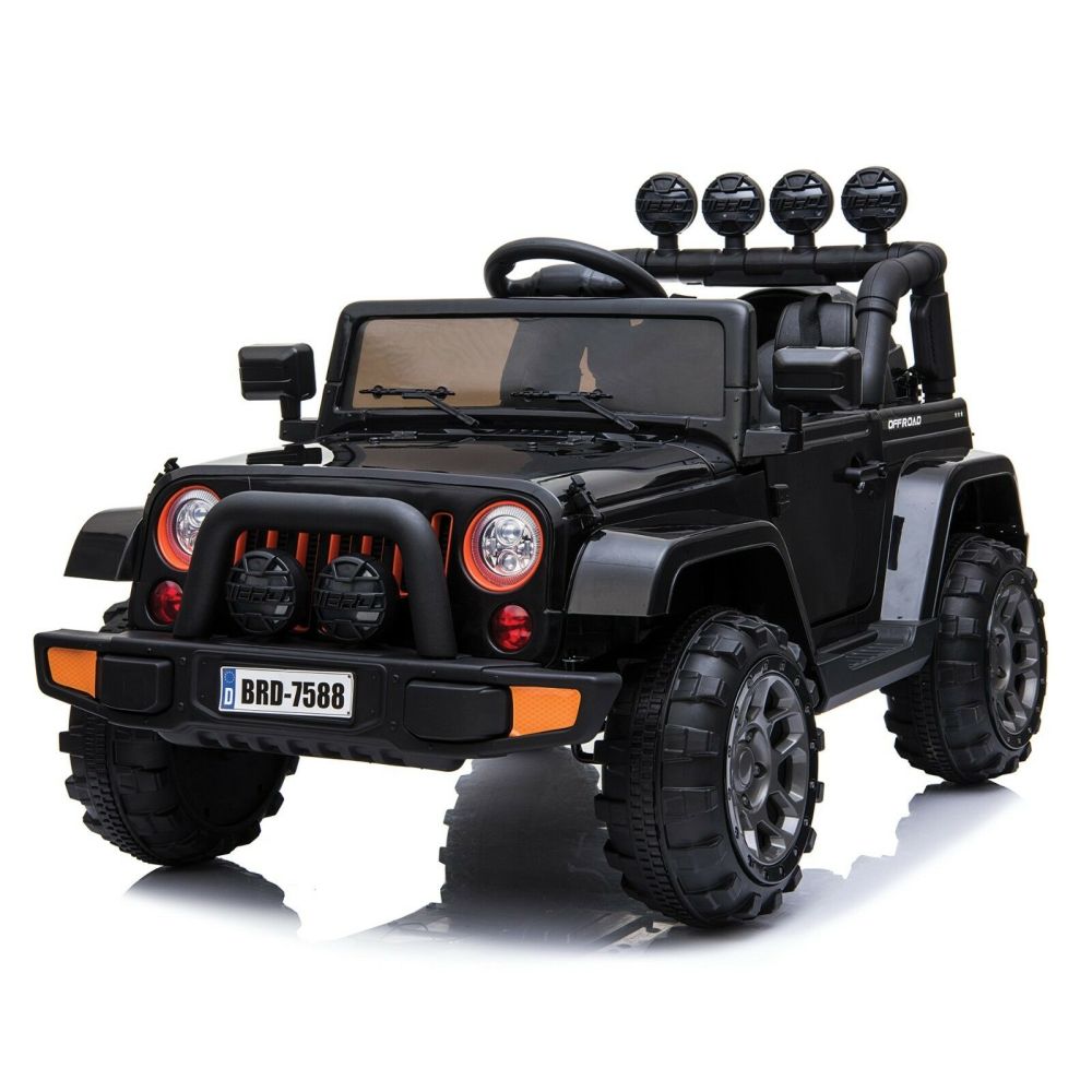 MEGA JEEP FULLTIME, 4X4 VARIKLIS, 1X12V, LĖTAS PALEIDIMAS / MINKŠTI RATAI, EXCLUSIVE/7588