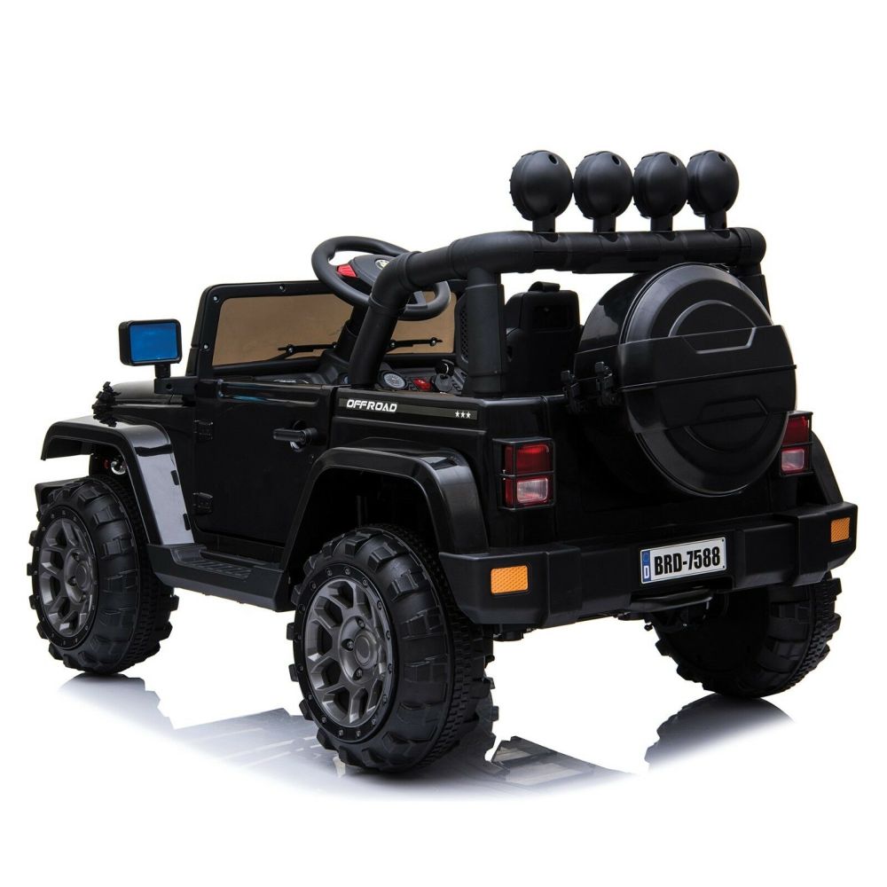 MEGA JEEP FULLTIME, 4X4 VARIKLIS, 1X12V, LĖTAS PALEIDIMAS / MINKŠTI RATAI, EXCLUSIVE/7588