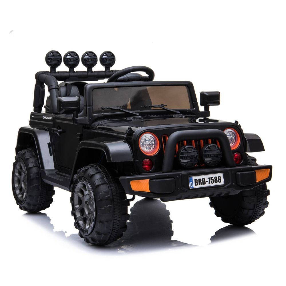 MEGA JEEP FULLTIME, 4X4 VARIKLIS, 1X12V, LĖTAS PALEIDIMAS / MINKŠTI RATAI, EXCLUSIVE/7588