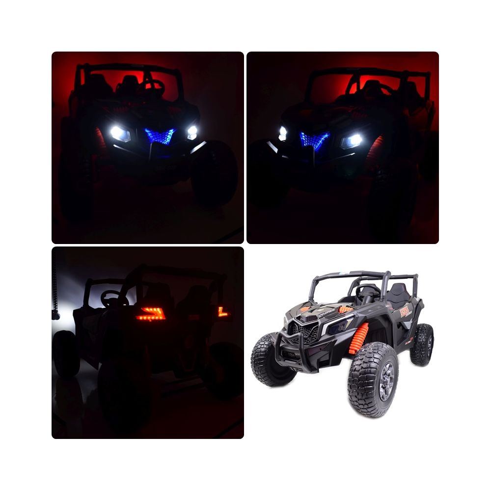 MEGA BUGGY SXS DVIEMS VAIKAMS, 2X120 W, YPAČ GALIINGAS, REGULIUOJAMA SĖDYNĖ, LAGAMINAS/BBH028
