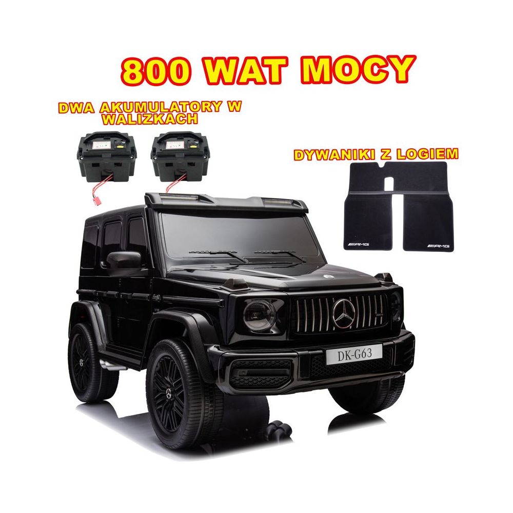 OLBRZYMI MERCEDES G63 NA AKUMULATOR 800 W,2X24V DYWANIKI,LAKIER /DKG63