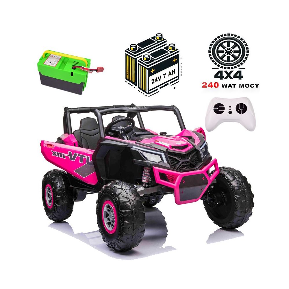 MEGA BUGGY UTV-MX DLA 2 DZIECI 4X60W ( 240 WAT) 24V, SUPER MOC/XMX613
