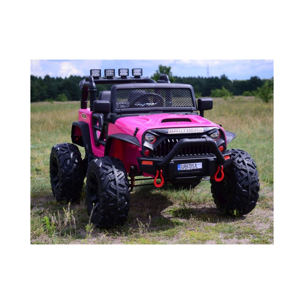 JEEP NA AKUMULATOR BROTHERS , WSPOMAGANIE KIEROWNICY, MIĘKKIE KOŁA, MIĘKKIE SIEDZENIE 24V - 400W/JEEP-JC-666