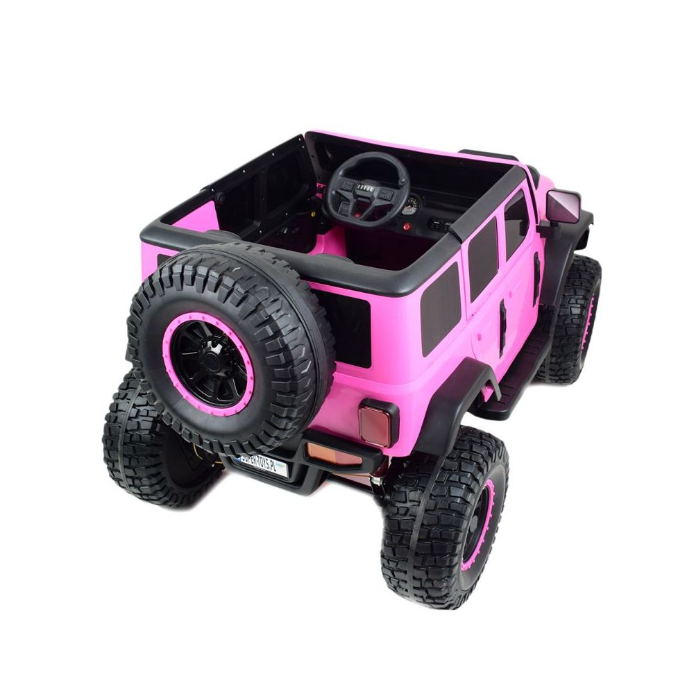 OLBRZYMI JEEP NA AKUMULATOR SPEED, SUPER RÓŻ, MIĘKKIE KOŁA, SIEDZENIE, APLIKACJA/DLS-X15A