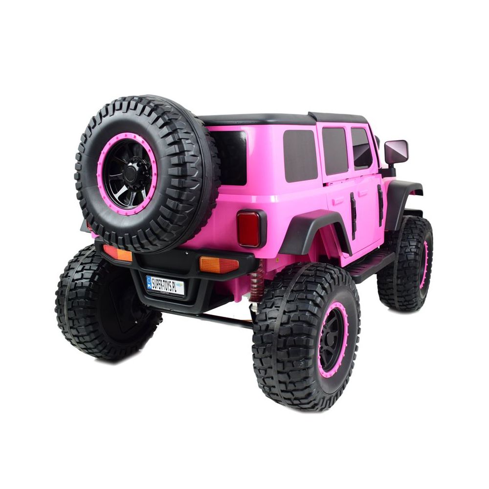 OLBRZYMI JEEP NA AKUMULATOR SPEED, SUPER RÓŻ, MIĘKKIE KOŁA, SIEDZENIE, APLIKACJA/DLS-X15A