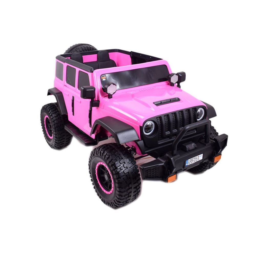 MILŽINIŠKAS „JEEP“ SU „SPEED“ AKUMULIATORIUMI, SUPER ROŽINIS, MINKŠTI RATAI, SĖDYNĖ, PROGRAMĖLĖ / DLS-X15A