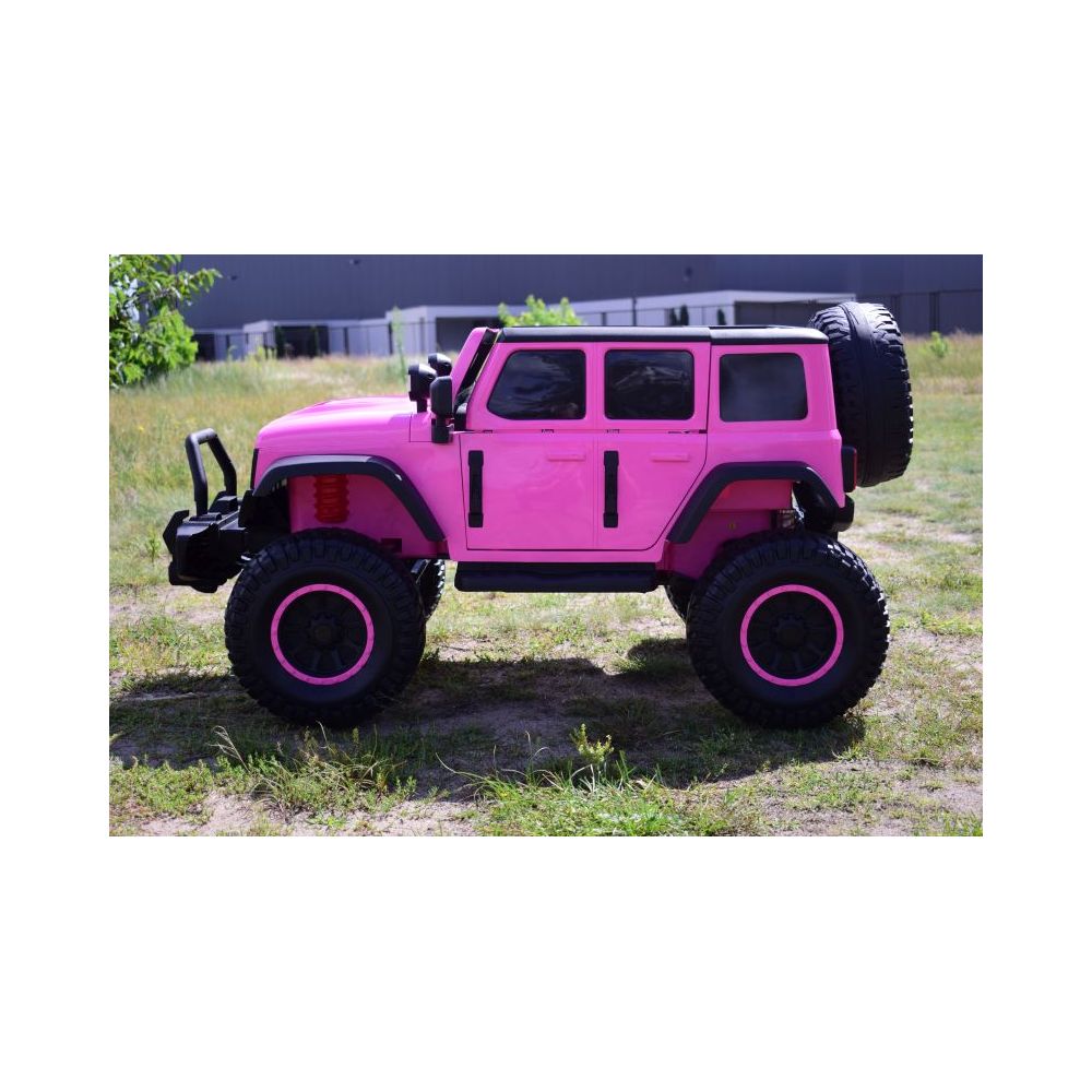 OLBRZYMI JEEP NA AKUMULATOR SPEED, SUPER RÓŻ, MIĘKKIE KOŁA, SIEDZENIE, APLIKACJA/DLS-X15A
