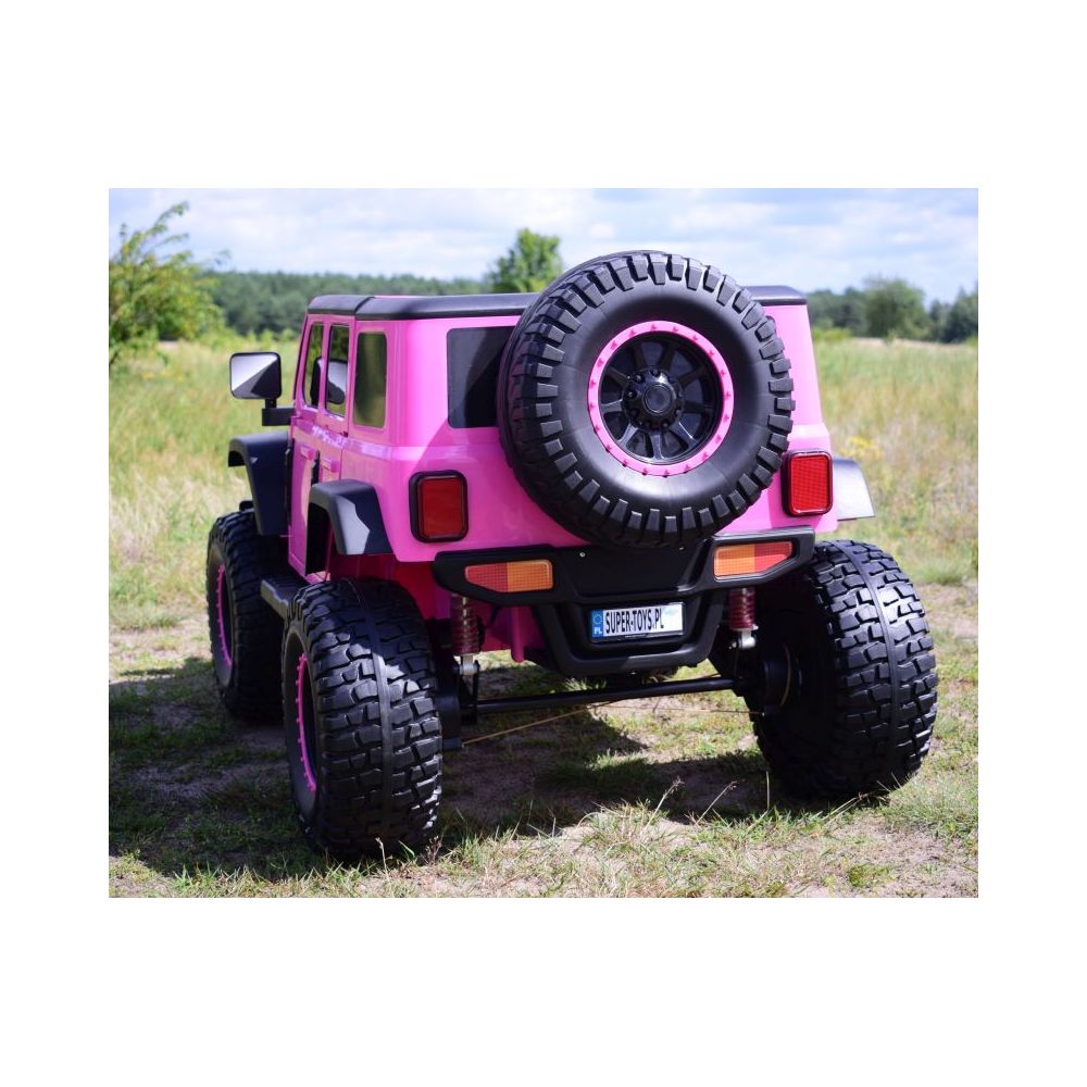 MILŽINIŠKAS „JEEP“ SU „SPEED“ AKUMULIATORIUMI, SUPER ROŽINIS, MINKŠTI RATAI, SĖDYNĖ, PROGRAMĖLĖ / DLS-X15A