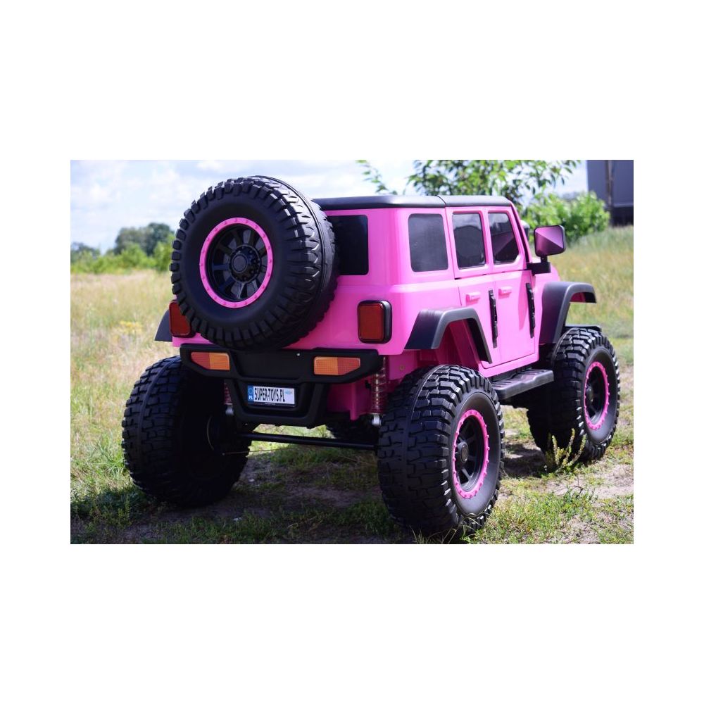 MILŽINIŠKAS „JEEP“ SU „SPEED“ AKUMULIATORIUMI, SUPER ROŽINIS, MINKŠTI RATAI, SĖDYNĖ, PROGRAMĖLĖ / DLS-X15A