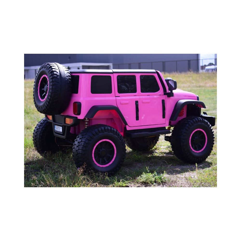 MILŽINIŠKAS „JEEP“ SU „SPEED“ AKUMULIATORIUMI, SUPER ROŽINIS, MINKŠTI RATAI, SĖDYNĖ, PROGRAMĖLĖ / DLS-X15A