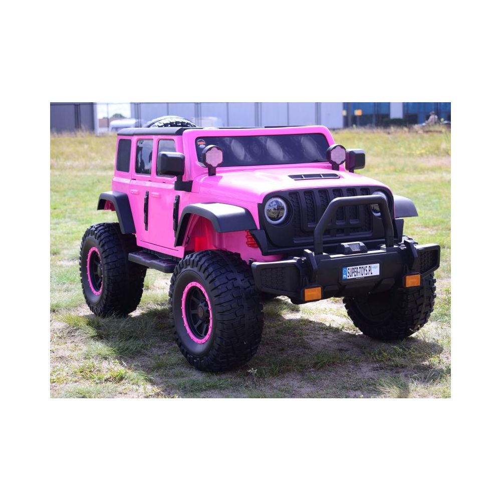 OLBRZYMI JEEP NA AKUMULATOR SPEED, SUPER RÓŻ, MIĘKKIE KOŁA, SIEDZENIE, APLIKACJA/DLS-X15A