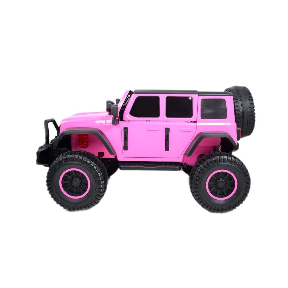 MILŽINIŠKAS „JEEP“ SU „SPEED“ AKUMULIATORIUMI, SUPER ROŽINIS, MINKŠTI RATAI, SĖDYNĖ, PROGRAMĖLĖ / DLS-X15A