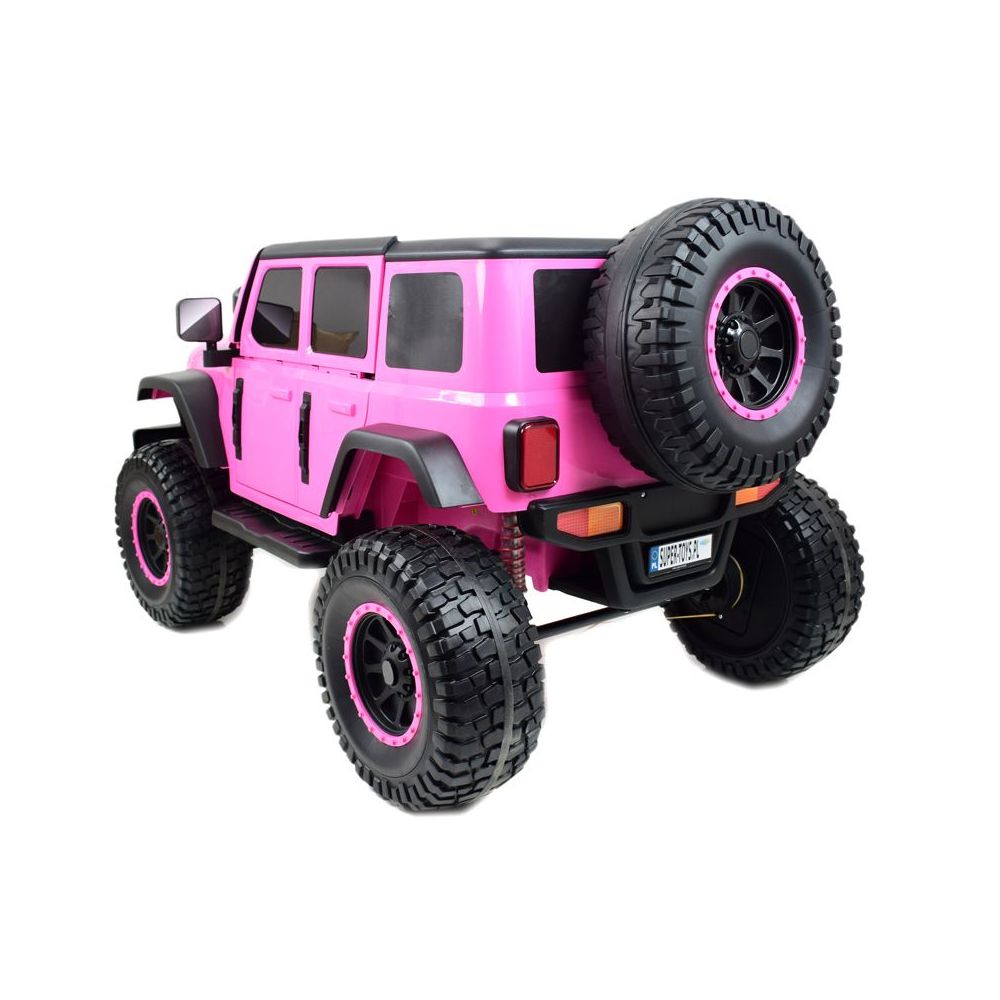 MILŽINIŠKAS „JEEP“ SU „SPEED“ AKUMULIATORIUMI, SUPER ROŽINIS, MINKŠTI RATAI, SĖDYNĖ, PROGRAMĖLĖ / DLS-X15A