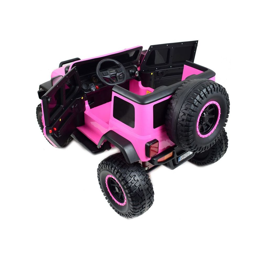 OLBRZYMI JEEP NA AKUMULATOR SPEED, SUPER RÓŻ, MIĘKKIE KOŁA, SIEDZENIE, APLIKACJA/DLS-X15A