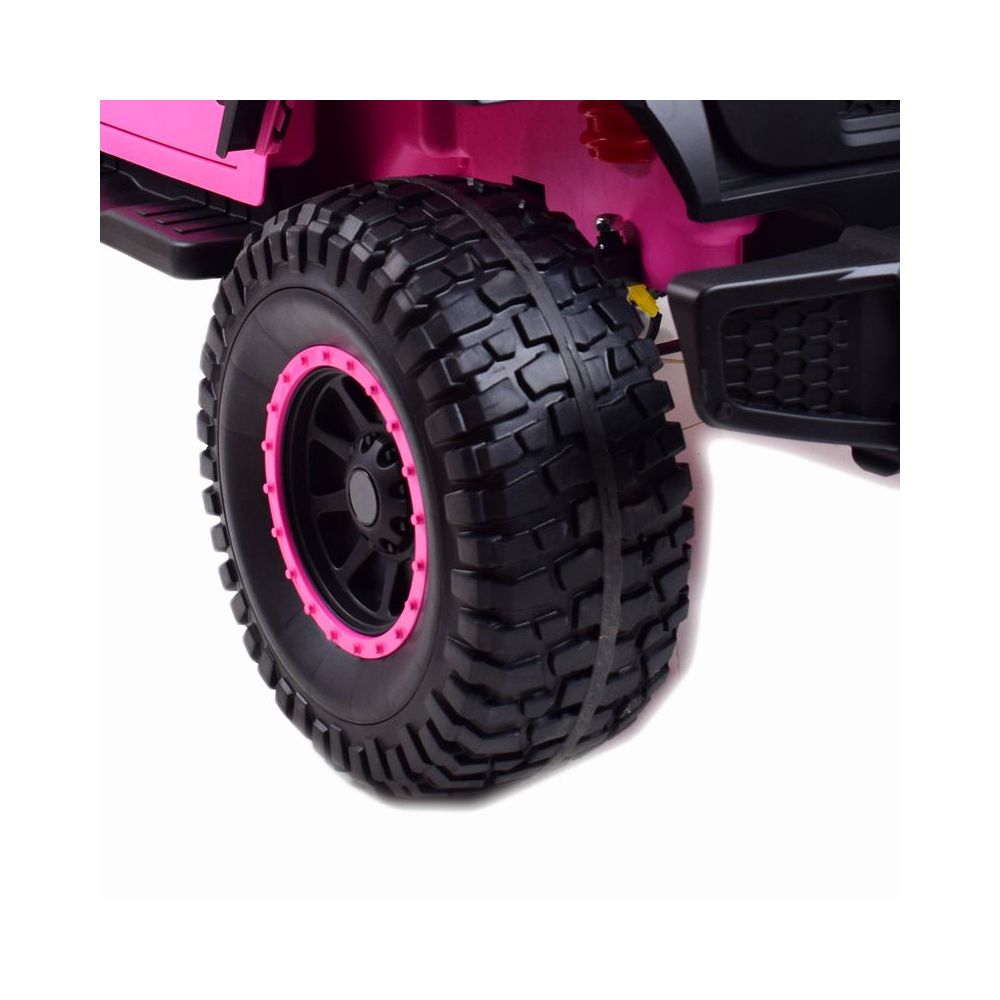 MILŽINIŠKAS „JEEP“ SU „SPEED“ AKUMULIATORIUMI, SUPER ROŽINIS, MINKŠTI RATAI, SĖDYNĖ, PROGRAMĖLĖ / DLS-X15A