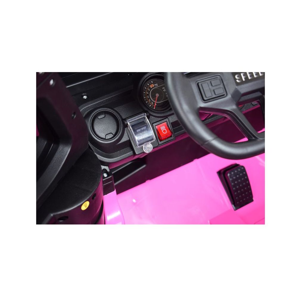 OLBRZYMI JEEP NA AKUMULATOR SPEED, SUPER RÓŻ, MIĘKKIE KOŁA, SIEDZENIE, APLIKACJA/DLS-X15A