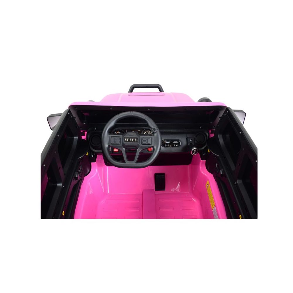 MILŽINIŠKAS „JEEP“ SU „SPEED“ AKUMULIATORIUMI, SUPER ROŽINIS, MINKŠTI RATAI, SĖDYNĖ, PROGRAMĖLĖ / DLS-X15A