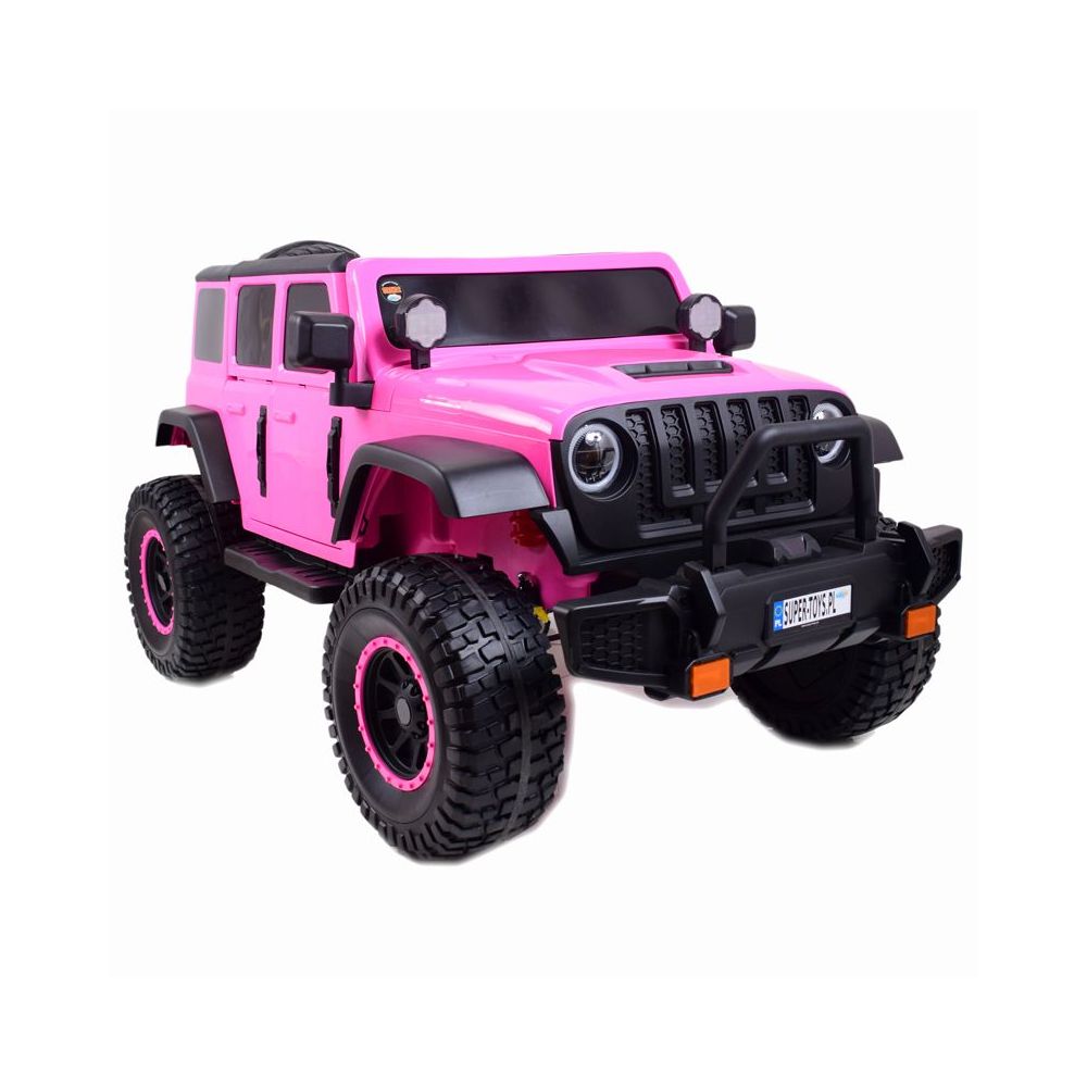 OLBRZYMI JEEP NA AKUMULATOR SPEED, SUPER RÓŻ, MIĘKKIE KOŁA, SIEDZENIE, APLIKACJA/DLS-X15A