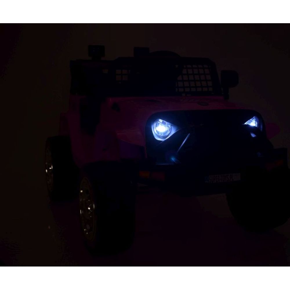JEEP NA AKUMULATOR "JK OFF ROAD", MIĘKKIE KOŁA, MIĘKKIE SIEDZENIE/LL555