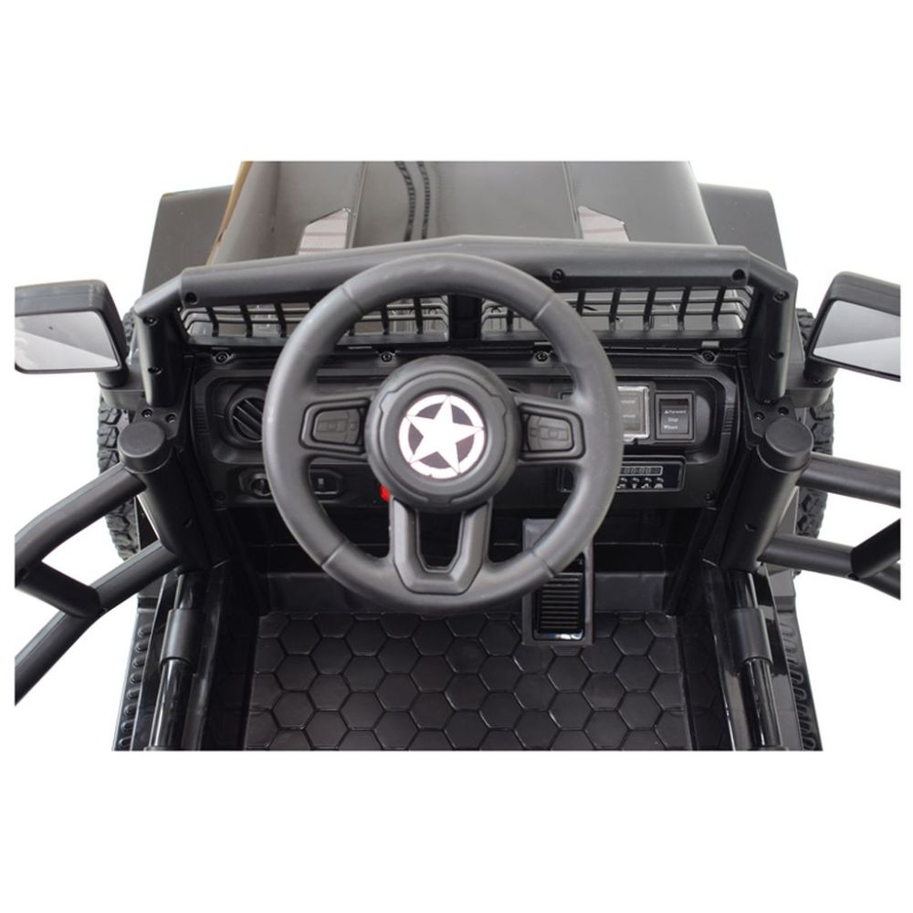 „JK OFF ROAD“ AKUMULIATORINIS JEEPAS, MINKŠTI RATAI, MINKŠTA SĖDYNĖ/LL555