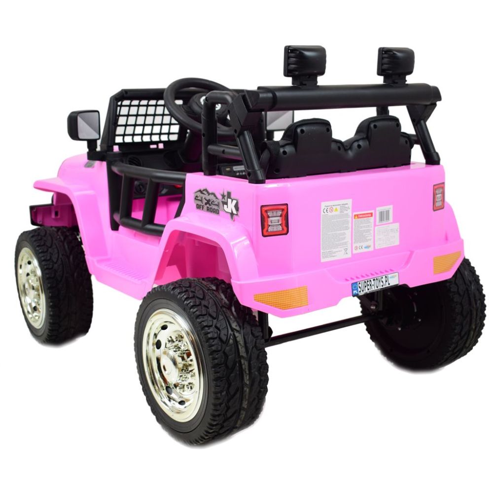 „JK OFF ROAD“ AKUMULIATORINIS JEEPAS, MINKŠTI RATAI, MINKŠTA SĖDYNĖ/LL555