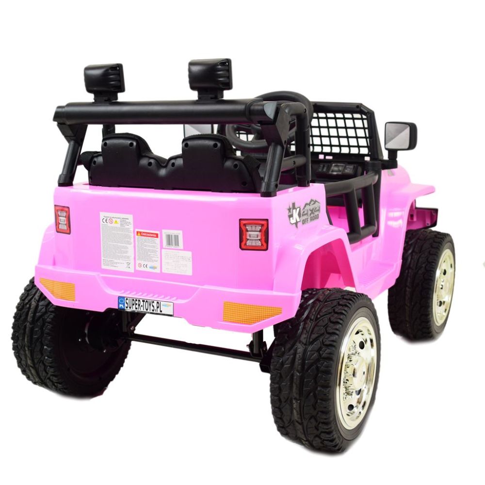 „JK OFF ROAD“ AKUMULIATORINIS JEEPAS, MINKŠTI RATAI, MINKŠTA SĖDYNĖ/LL555